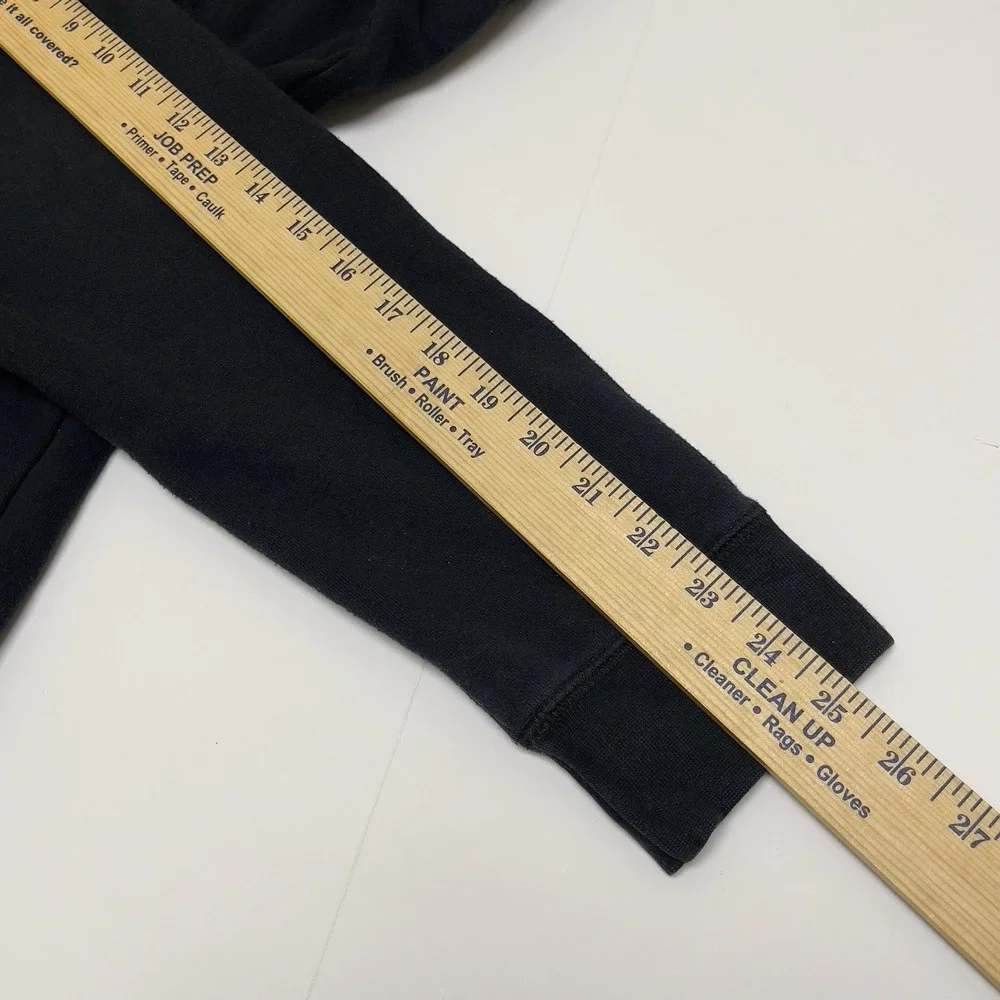 True Religion‎ Jacket Hoodie Men Medium Black Metallic Gold Double Puff Full Zip